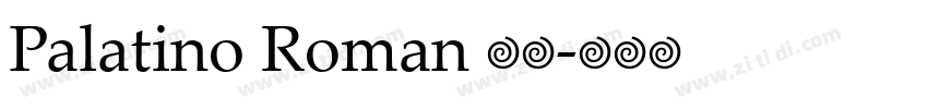 Palatino Roman 常规字体转换